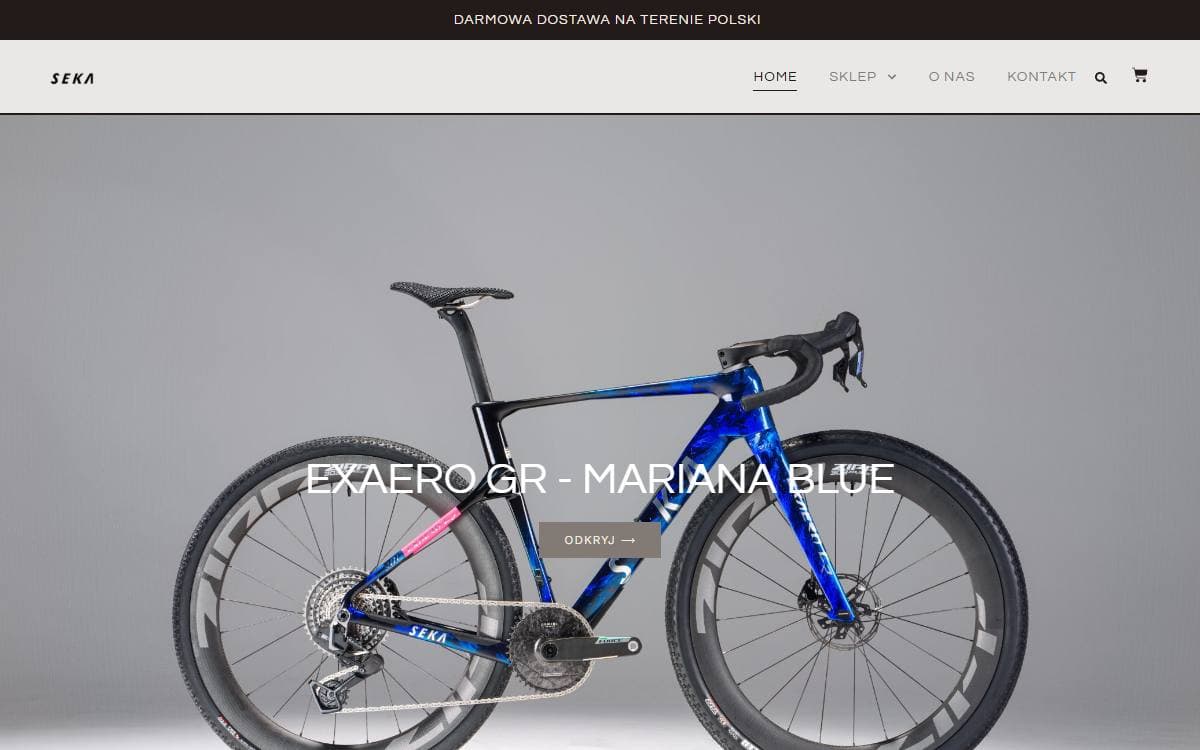 Screenshot of the Seka Bikes Poland project